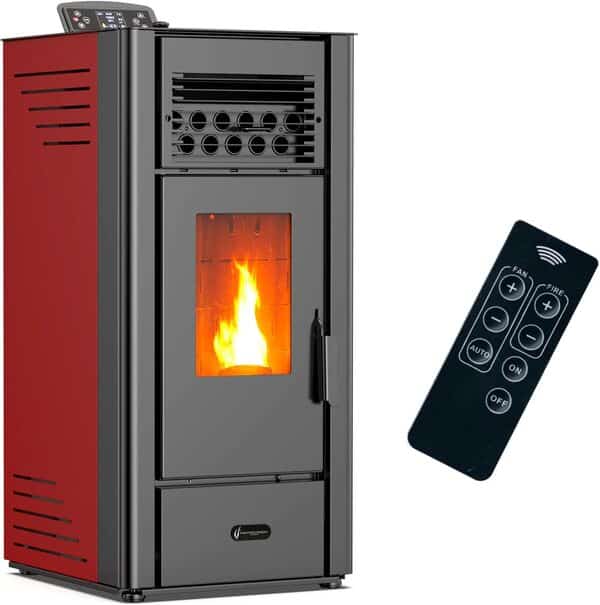 Poêle à granulés air Anita 10 kW Bordeaux Sannover + Kit Raccordement Fumisterie