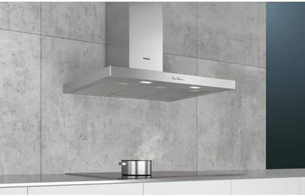SIEMENS Hotte decorative murale LC96BBC50, iQ100,90 cm, Inox [Classe énergétique A]