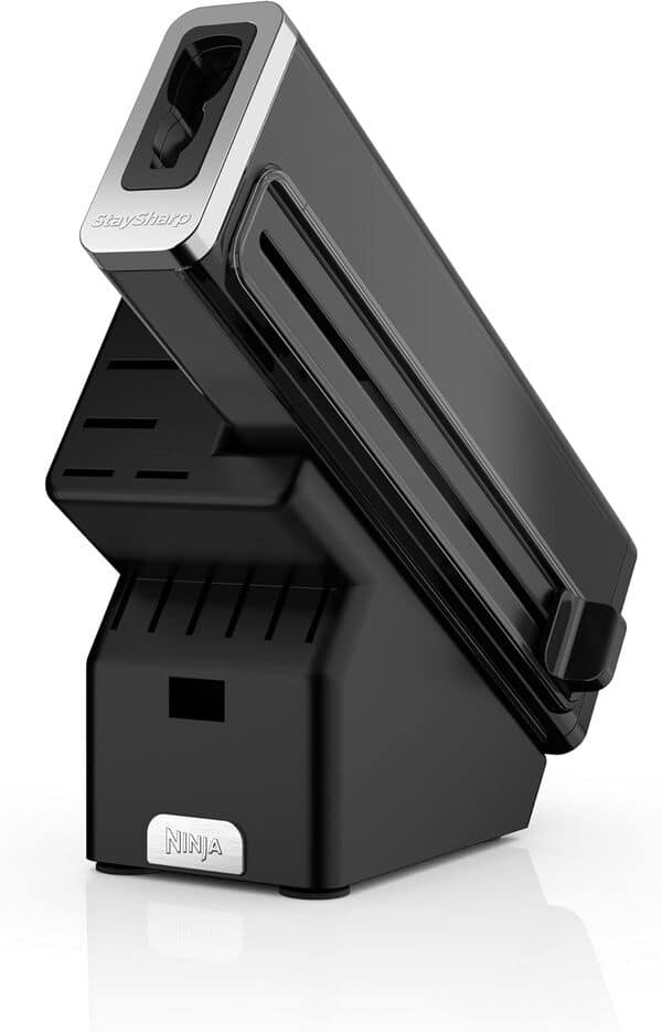 Ninja StaySharp set de 14 couteaux en acier inoxydable, bloc en bois noir avec aiguiseur intégré, K62014EUUK