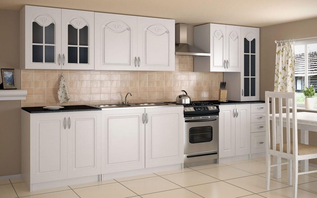 Test de la cuisine complète Meubles Line : bois blanc 3 mètres