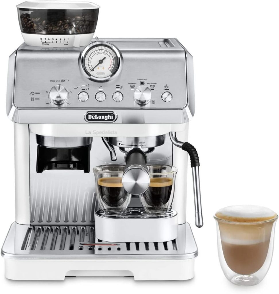 Test : de'Longhi La Specialista Arte EC9155.W, expresso manuel avec moulin et buse à vapeur