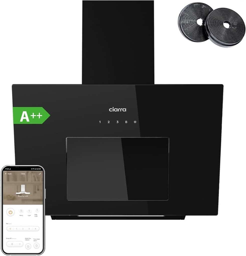 Test : hotte Ciarra CBCB6736M, connectivité avancée et performance