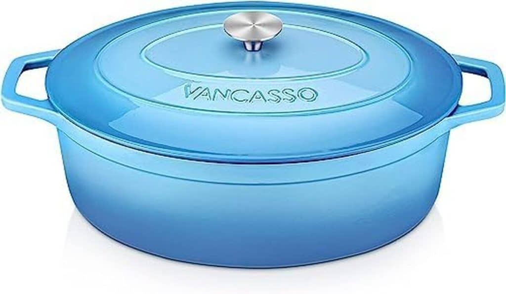 Test : vancasso cocotte ovale en fonte émaillée, 8L, compatible induction
