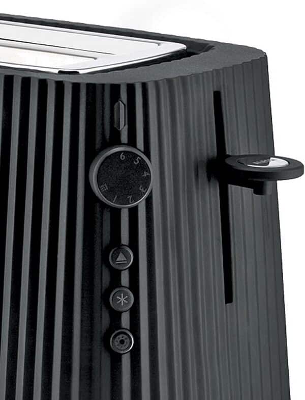 Alessi Grille-pain MDL08 B/UK, plastique, noir
