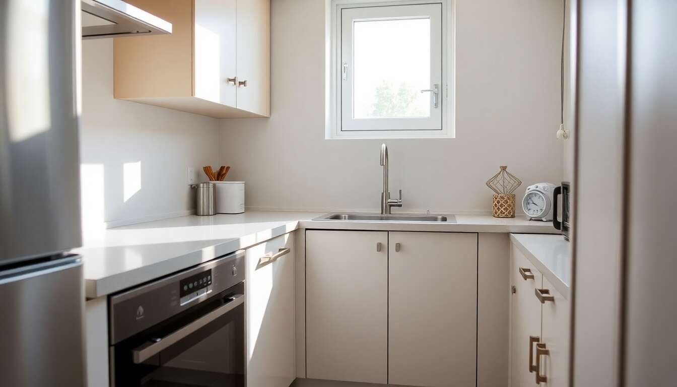 Intégration harmonieuse dans la cuisine existante