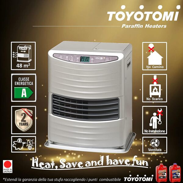 ZIBRO LC-300, Réchaud électronique portable, Excellence japonaise, Chauffe jusqu'à 48 mètres carrés, Aucune installation nécessaire, Puissance 3000 W [Classe énergétique A]