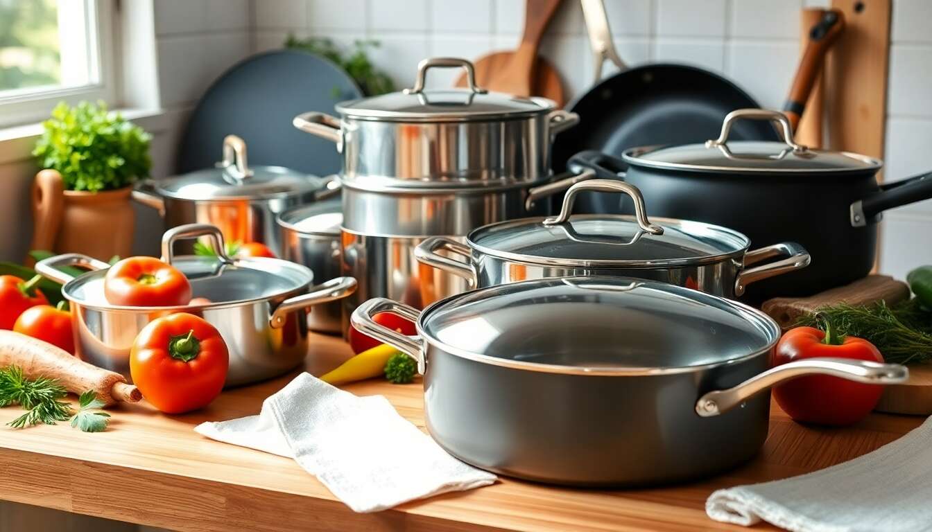 Options de compatibilit&eacute; et praticit&eacute; des casseroles