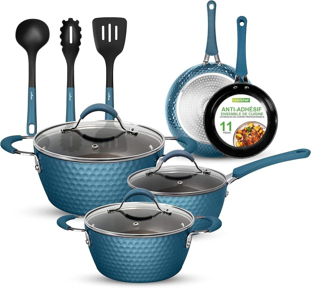 Test du lot NutriChef : poêles et casseroles induction antiadhésives 11 pièces