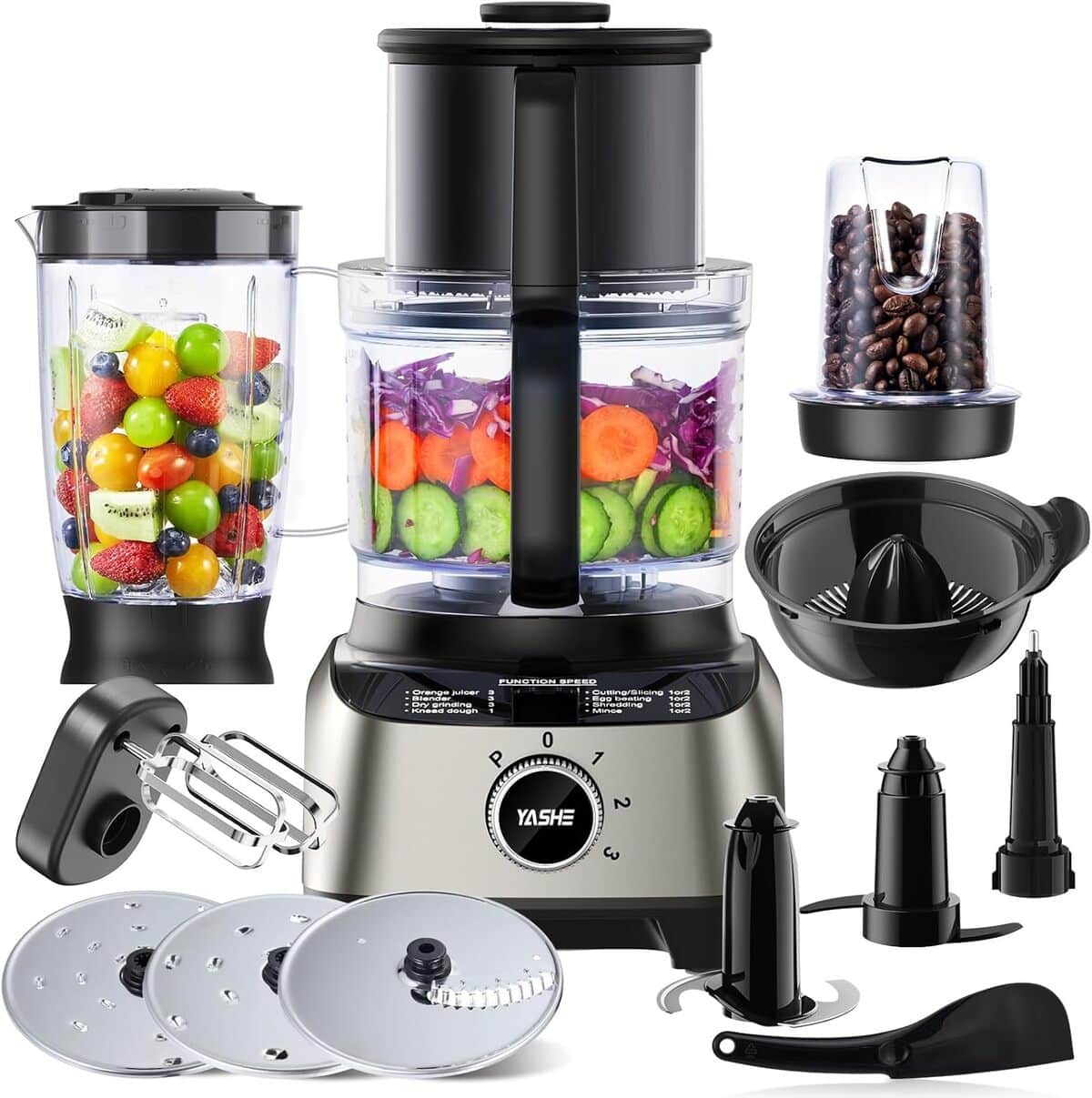 Test du robot cuisine YASHE 11 en 1 : puissance 1300W et multifonctions