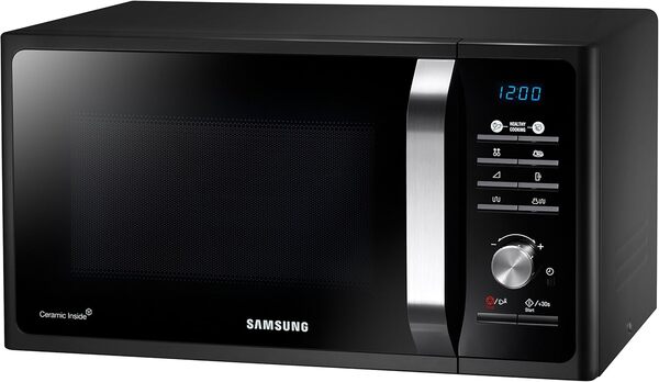 Samsung MG23F302TAK Four à Micro-Ondes Gril, 800 W, Gril 1100 W, Cuisson Saine, 23 Litres, Noir/Argent