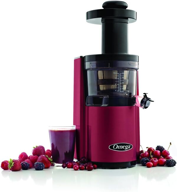 Omega VSJ843RR Hurom Extracteur de Jus Vertical Rouge