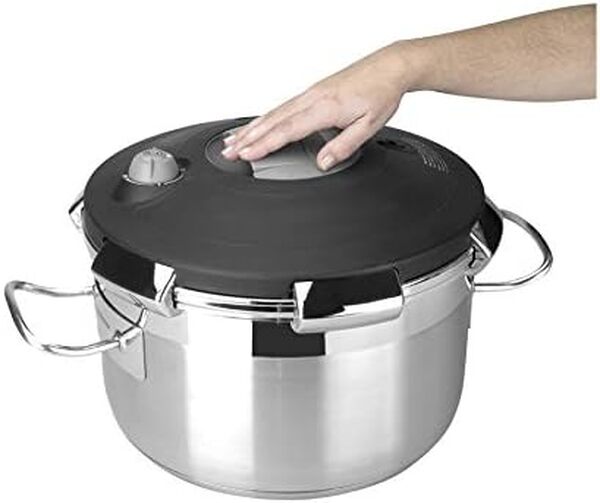 Lacor 50815 Cocotte à Pression Chef Luxe 15 Litre, Silver [Classe énergétique A+]