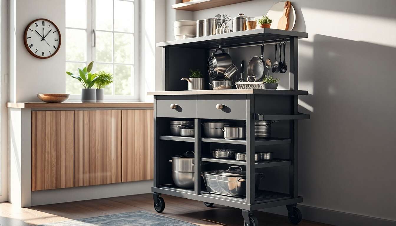 Optimiser le rangement grâce à une desserte multifonction Optimiser le rangement grâce à une desserte multifonction