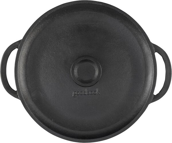 GoodCook Cocotte en fonte pré-enduite, 5 litres, noir