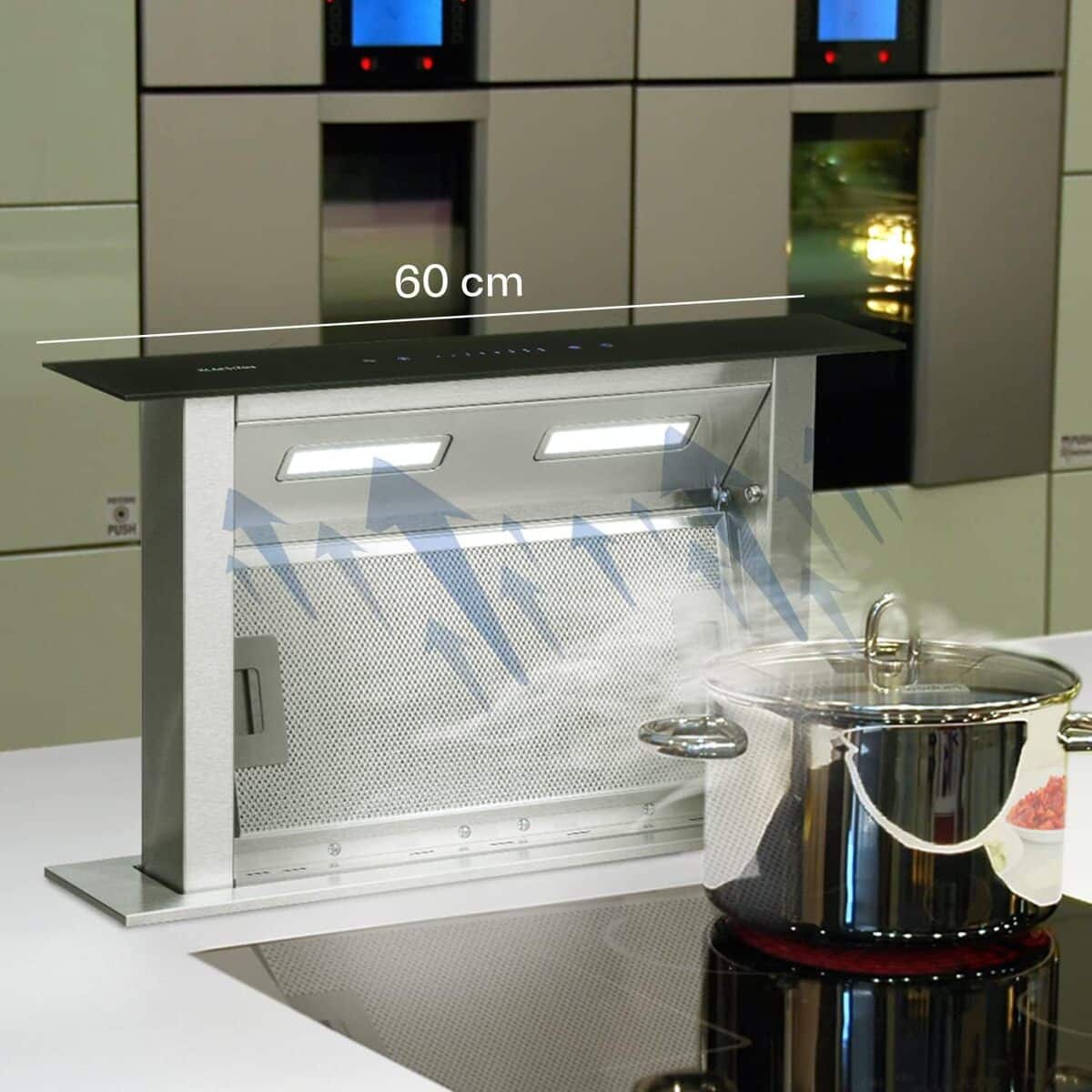 Test de la hotte aspirante Klarstein Downdraft : efficacité et silence au rendez-vous