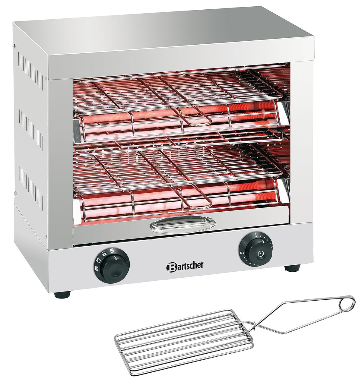 BARTSCHER Tostapane Quarzo Doppio A151600 - 3kW 230V - Alloggiamento Acciaio Inox - Dimensioni 400x370x405mm