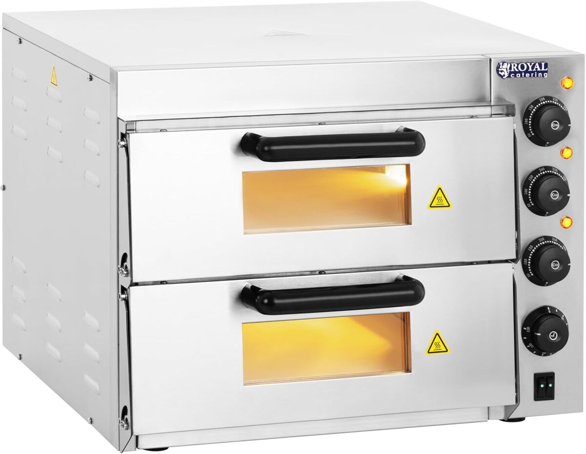 Test : four à pizza électrique Royal Catering RCPO-3000-2PS-1 à double chambre
