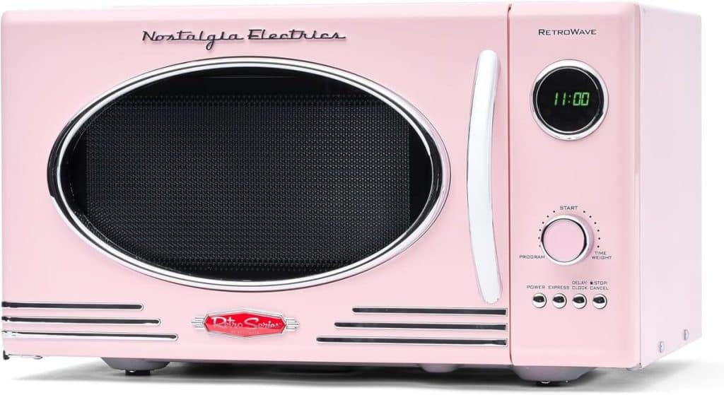 Test Nostalgia micro-ondes rétro 800 W - rose