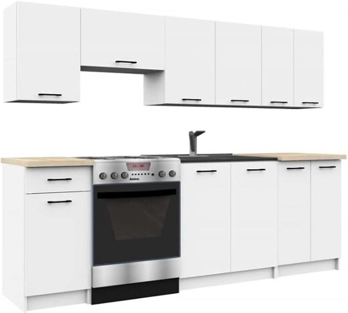 Test de la mini-cuisine complète BDW blanche 240 cm
