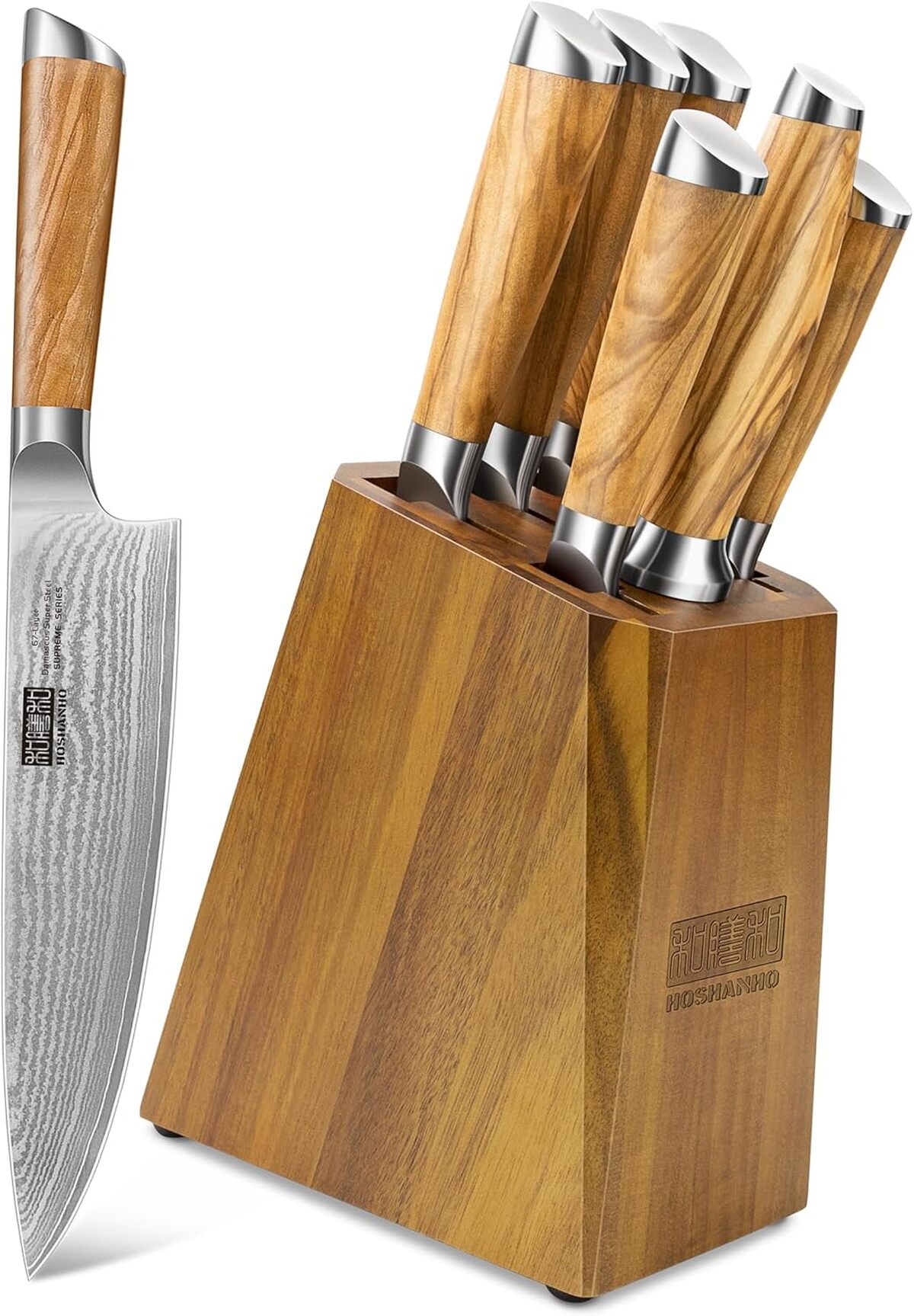 Test des couteaux HOSHANHO Damas : set professionnel 7 pièces