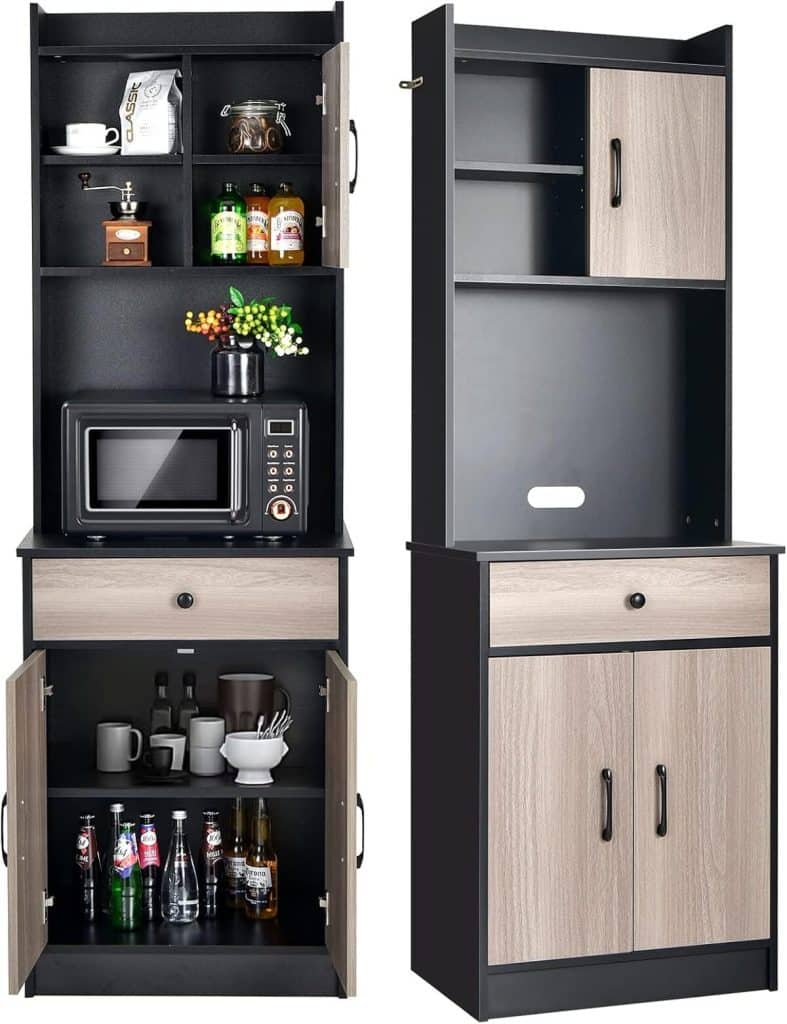 Test du buffet cuisine Giantex : rangement optimisé et sécurité anti-basculement