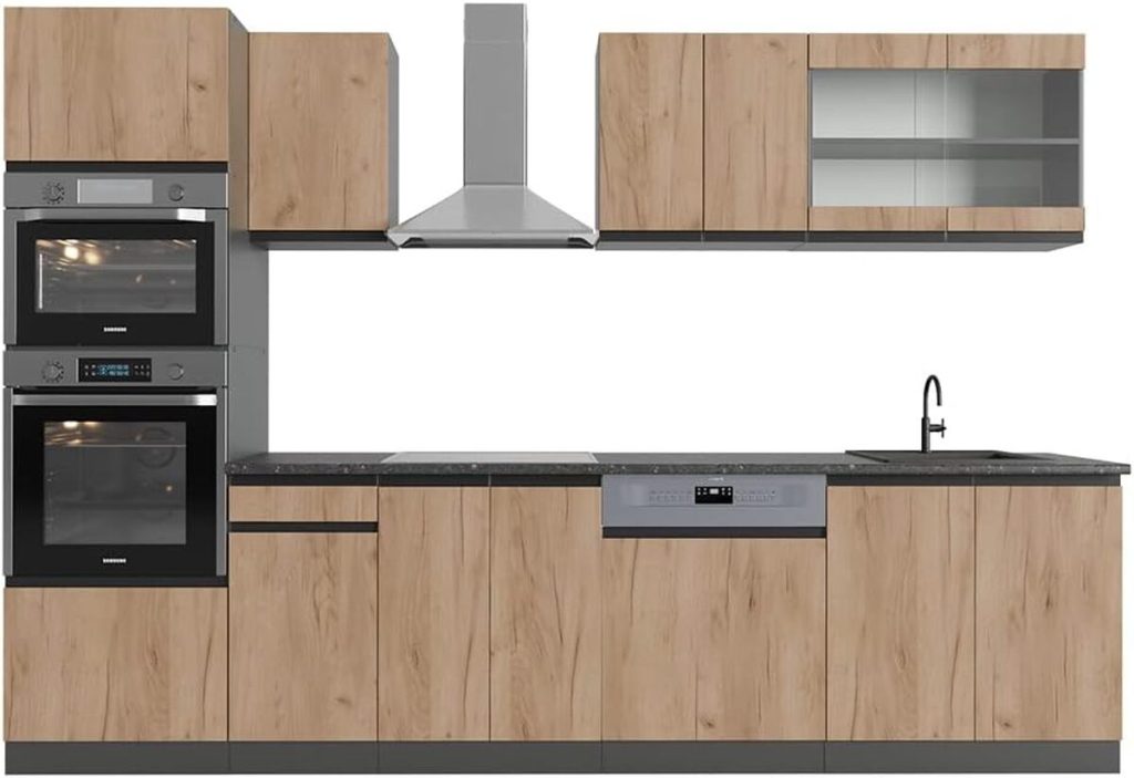 Test Vicco Cuisine R-Line : chêne doré et armoire haute