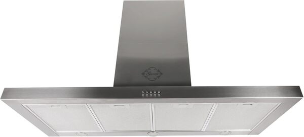 GURARI Hotte murale GCH F 118 12 IS N, hotte aspirante 120 cm, 1000 m³/h, 3 niveaux, acier inoxydable [Classe énergétique A]