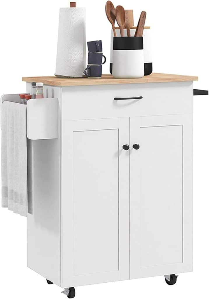 Test : chariot de cuisine Homcom, praticité et design en blanc