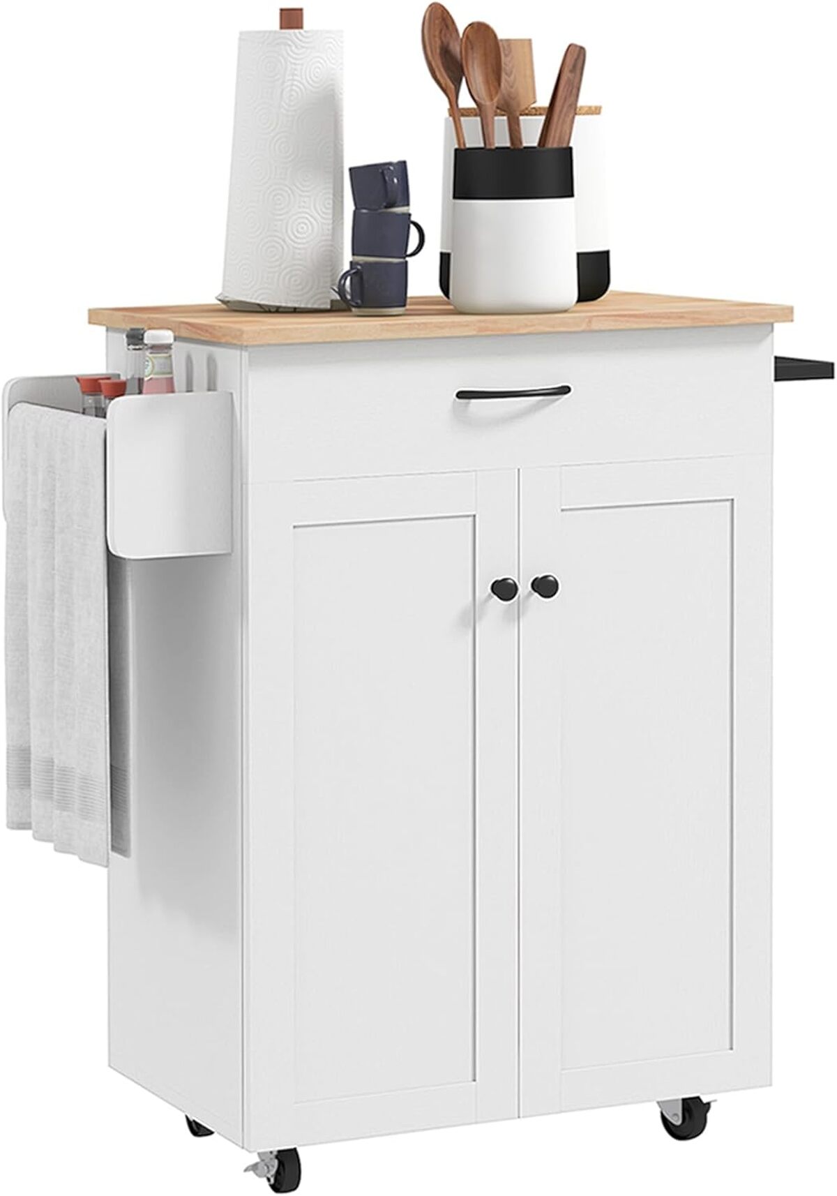 Test : chariot de cuisine Homcom, praticité et design en blanc