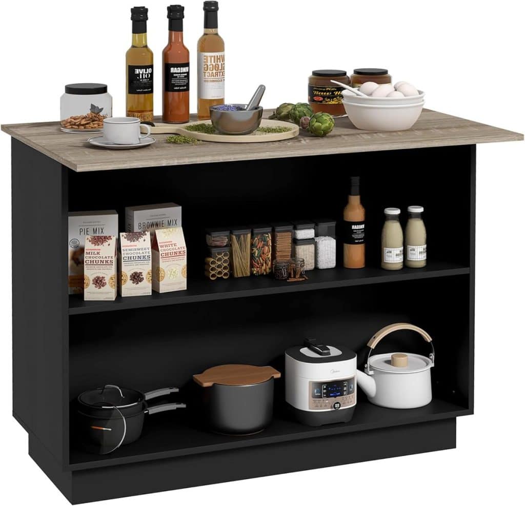 Test de la desserte de cuisine HOMCOM 105 x 60 cm : praticité et design élégant