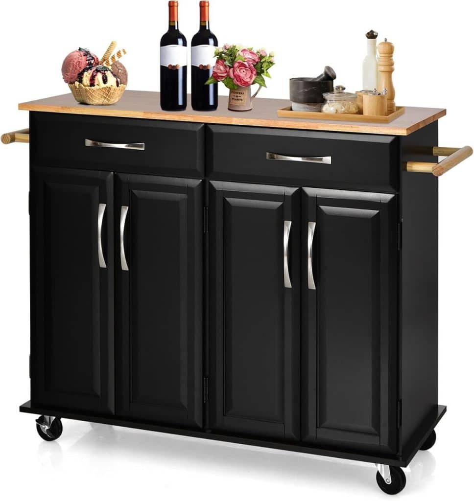 Test : desserte de cuisine sur roulettes COSTWAY, élégance et praticité