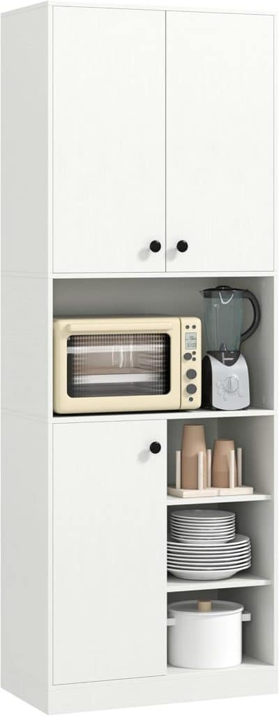 Test du buffet cuisine Costway : rangement optimal et design blanc élégant