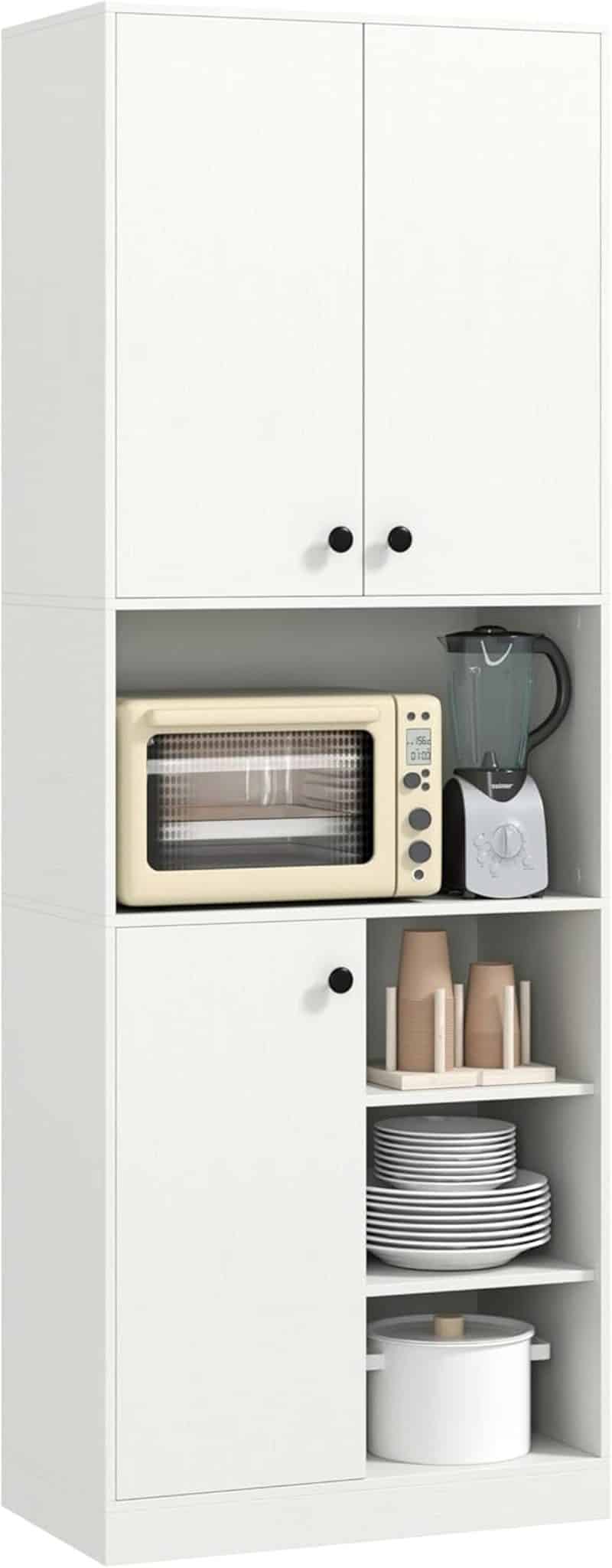 Test du buffet cuisine Costway : rangement optimal et design blanc élégant