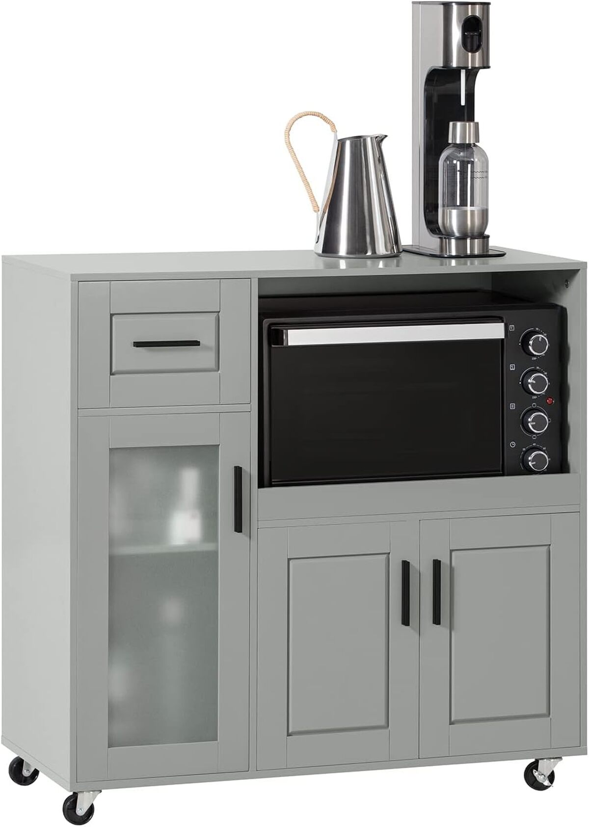 Test du meuble micro-ondes sur roulettes Sobuy FSB78-HG : praticité et style pour vos espaces