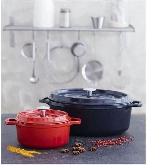 Invicta 403350 Cocotte Ovale - 35 cm - Fonte Emaillée - Rubis