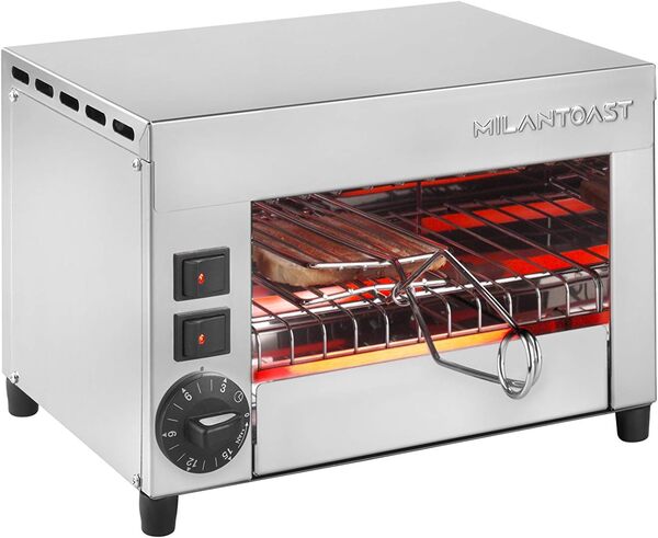 Milan Toast - Four - Grille-pain 2 places - 2 pinces - Minuterie 15 minutes - 220-240 V 50/60 Hz 1,21 kW