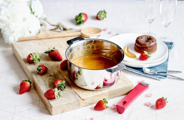 Cristel - S4CQ - Série de 4 Casseroles 14-16-18-20cm sans poignée amovible - Collection Mutine