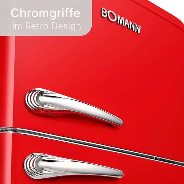 Bomann DTR 353 réfrigérateur-congélateur Autoportante 208 L E Rouge [Classe énergétique E]