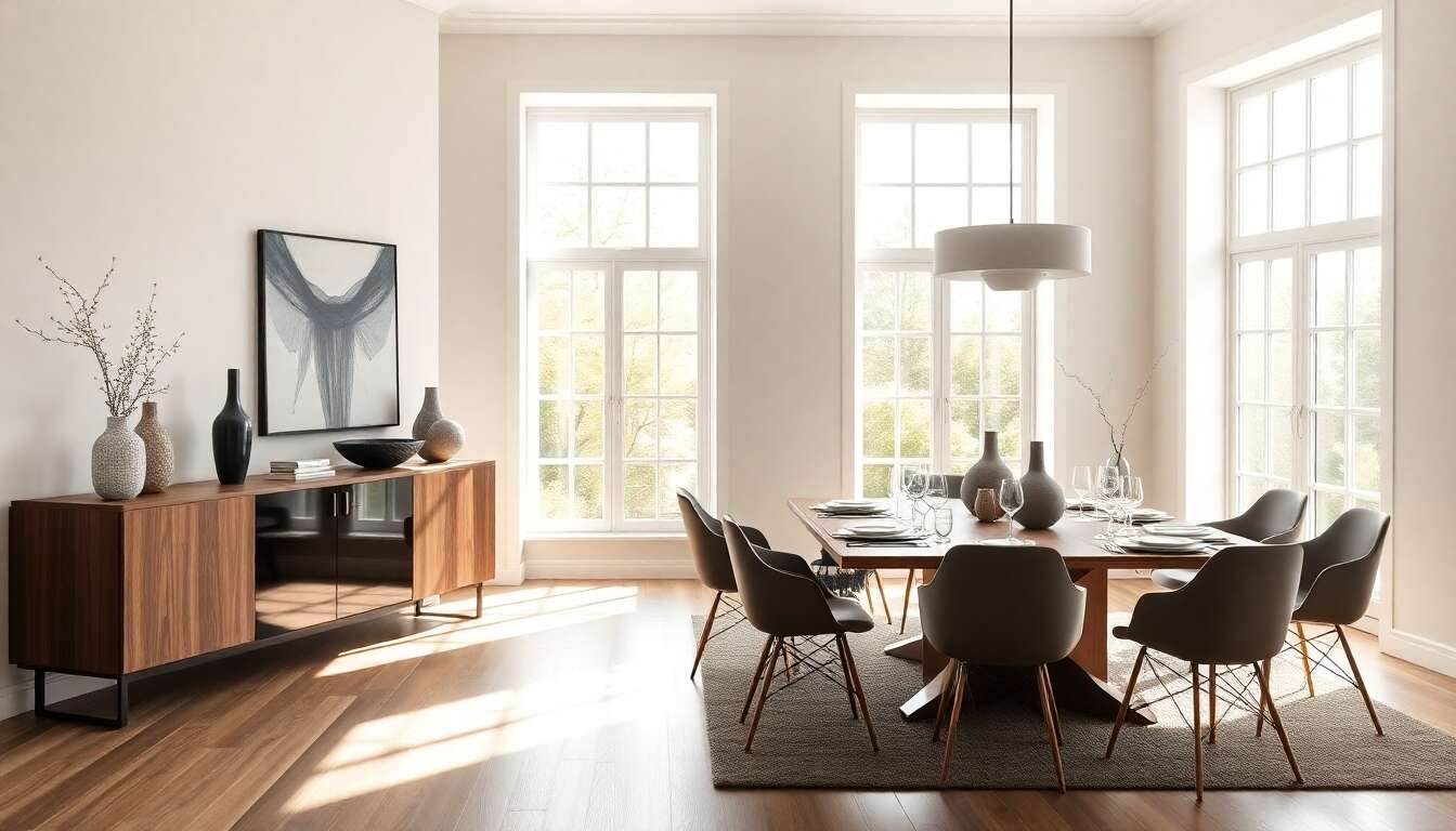 Inspirations d&eacute;co : int&eacute;grer une desserte dans votre salle &agrave; manger