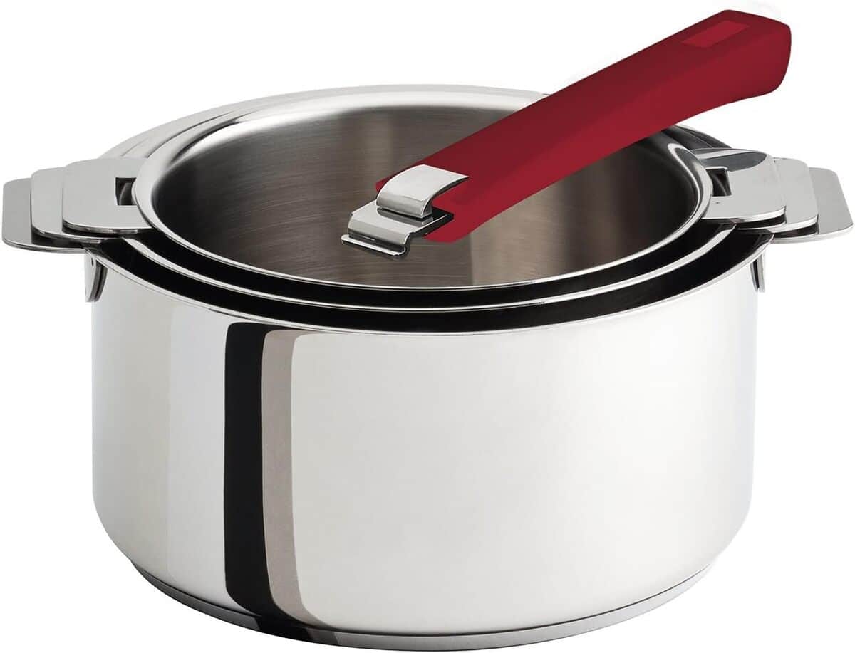 Test casseroles Cristel S3Cmaf série 3 et poignée Mutine framboise