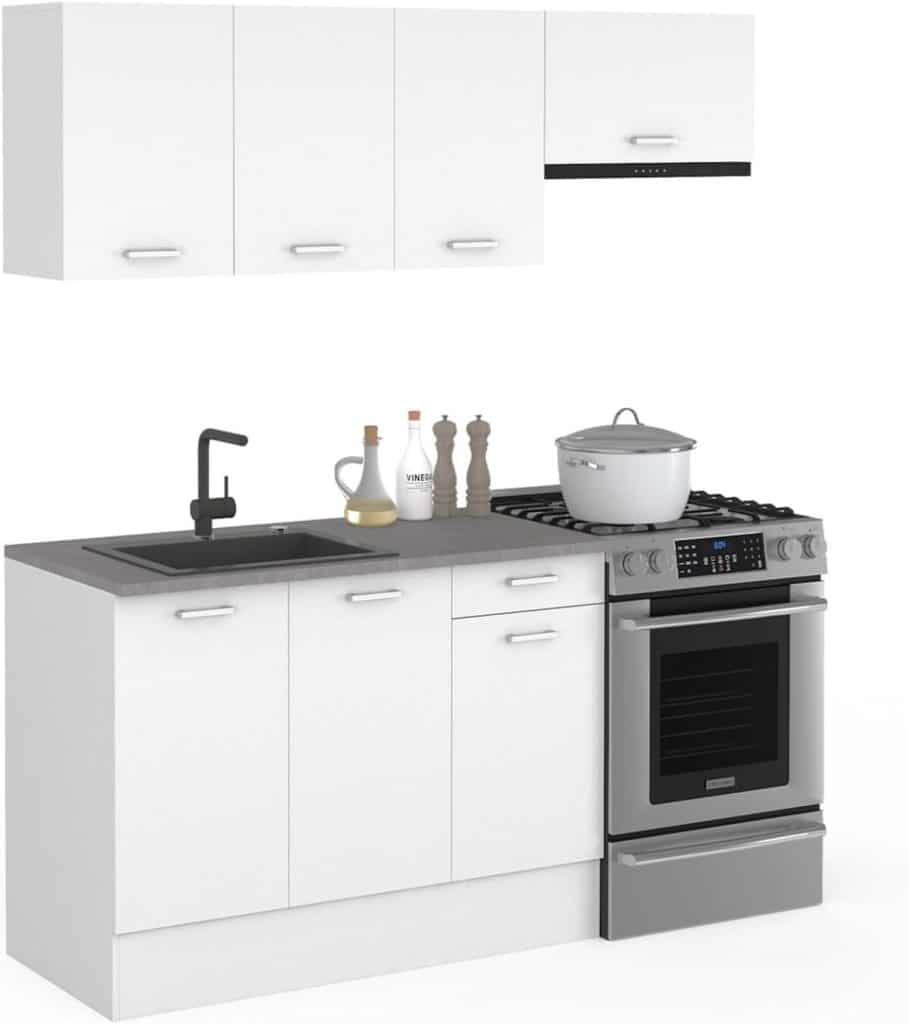 Test cuisine complète IDMarket SUBTIL 180 cm : élégance et fonctionnalité