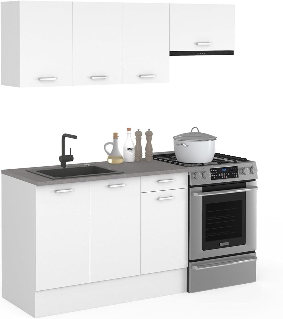 Test cuisine complète IDMarket SUBTIL 180 cm : élégance et fonctionnalité