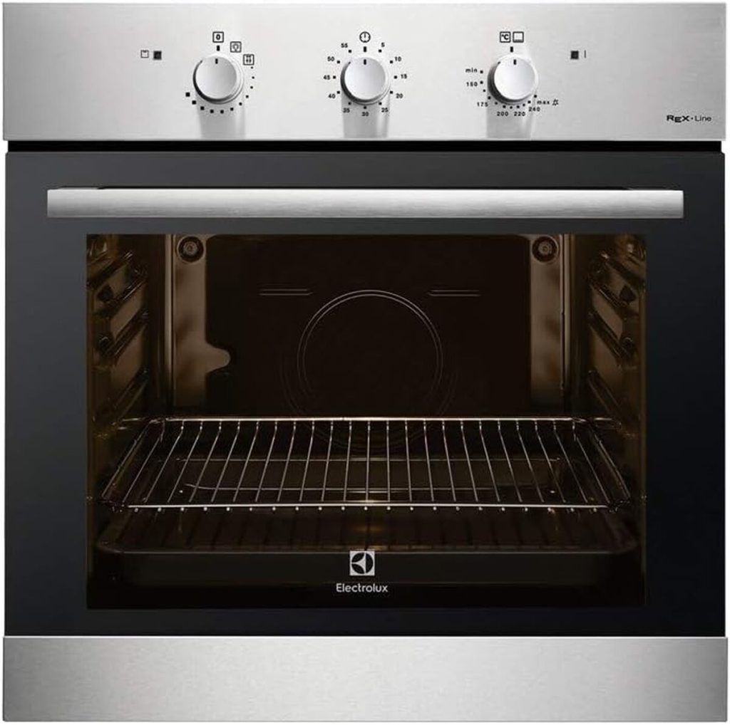 Test du four à gaz Electrolux-Rex F13GX : efficacité en acier inoxydable noir