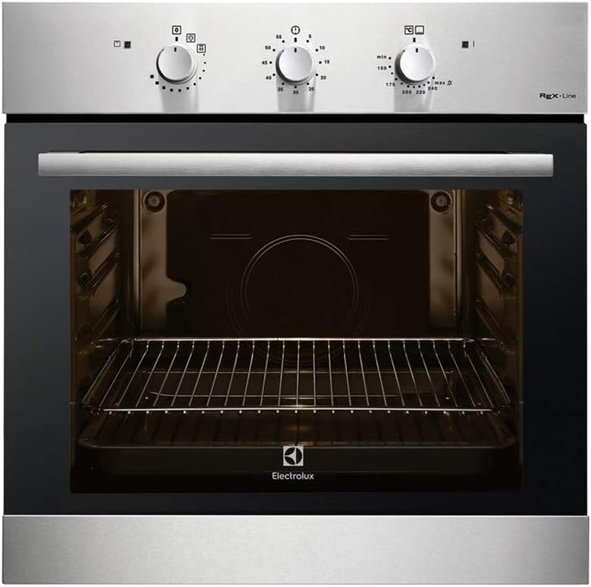 Test du four à gaz Electrolux-Rex F13GX : efficacité en acier inoxydable noir