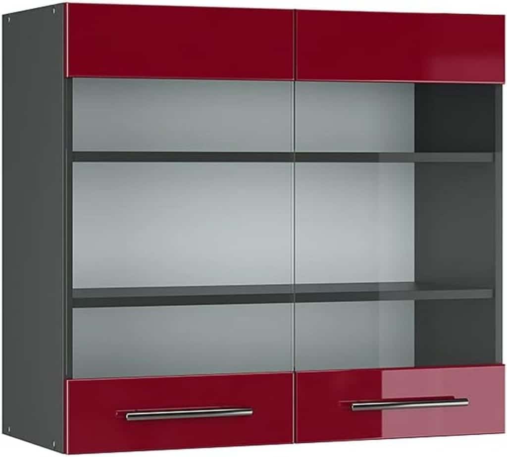 Test du meuble de cuisine haut Vicco Fame-Line rouge bordeaux