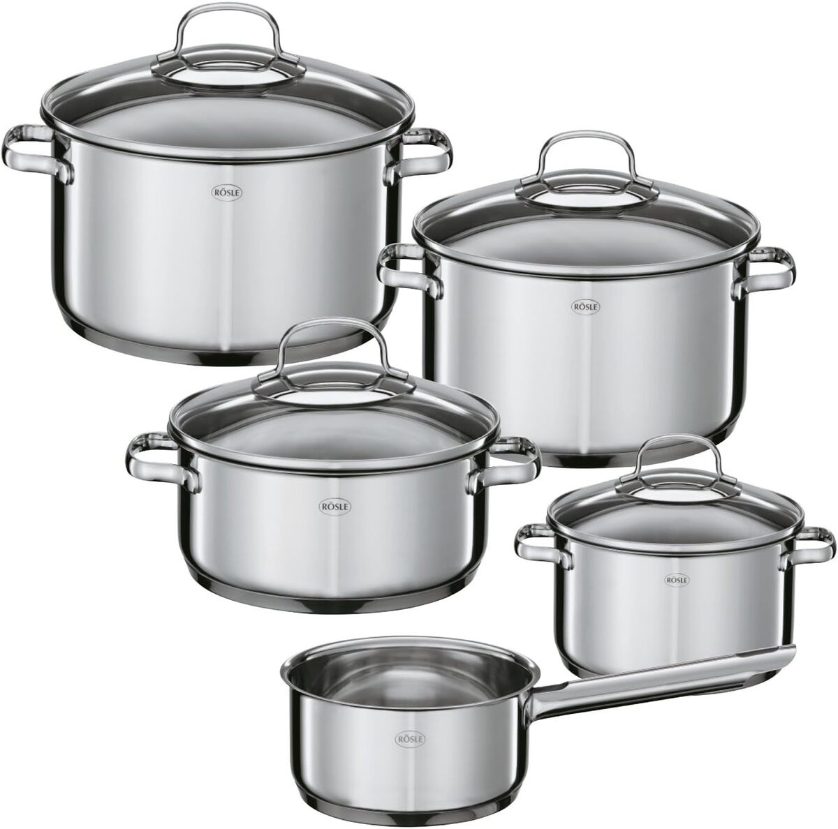 Test du set Rösle Elegance : 5 casseroles inox avec couvercle verre