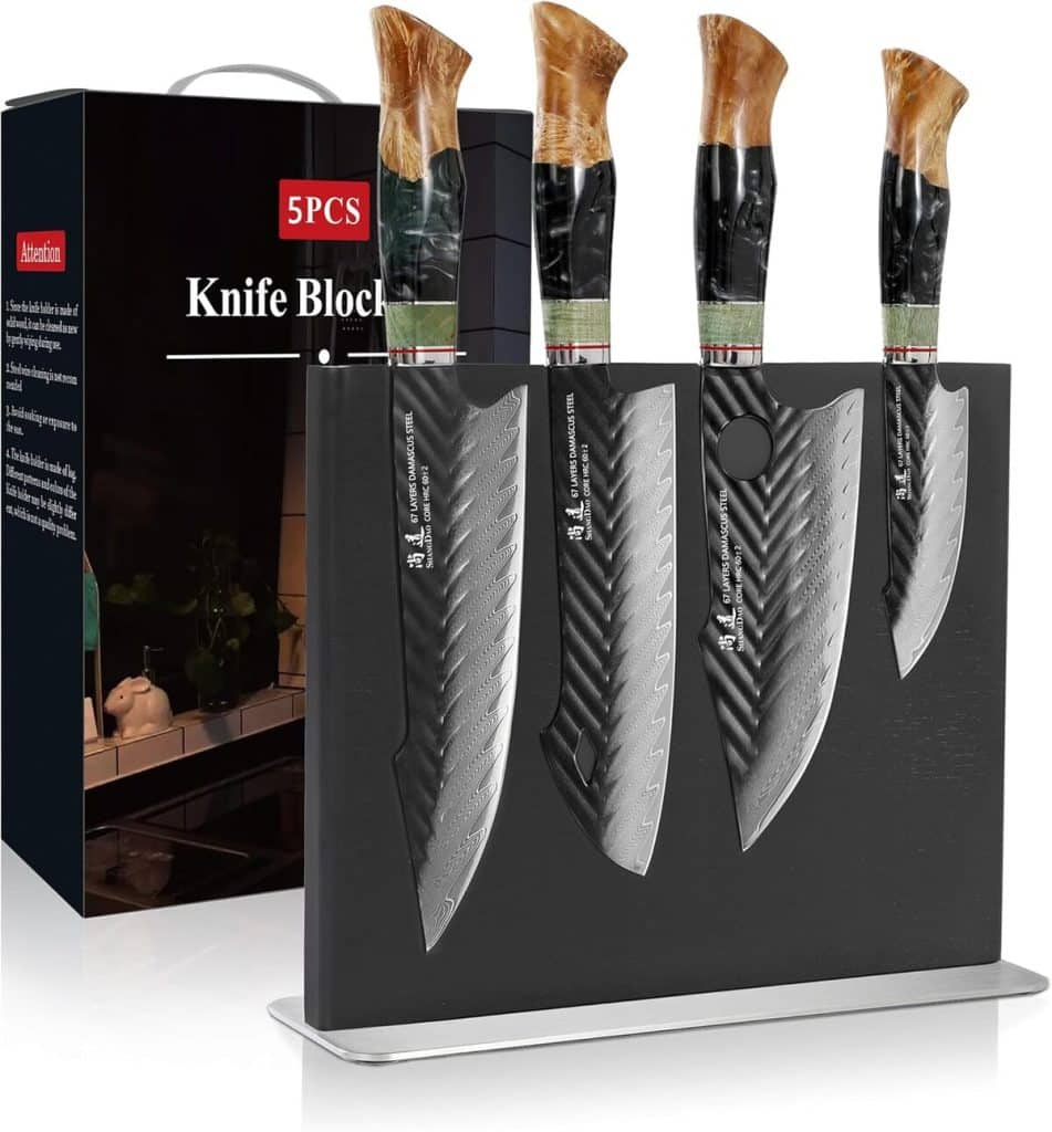 Test : ensemble de couteaux japonais Shangdao Damas ultra-tranchants