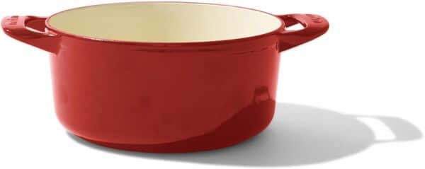 Made In Cookware Faitout 3,5 litres - Rouge - Fonte émaillée - Rétention de chaleur et durabilité exceptionnelles - Batterie de cuisine professionnelle - Fabriqué en France - Compatible induction