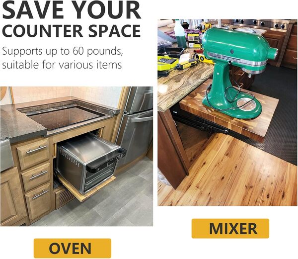 SPARKWHIZ Élévateur de mélangeur pour appareils de cuisine avec mécanisme à ressort autobloquant pour petits appareils de cuisine