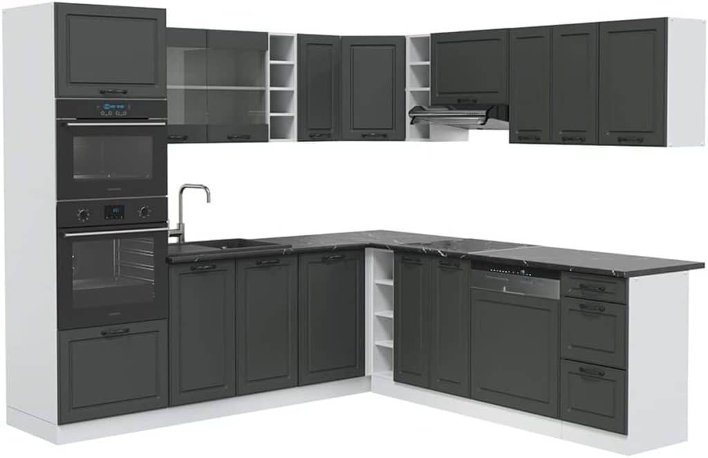 Test : cuisine d'angle Vicco R-Line anthracite-blanc